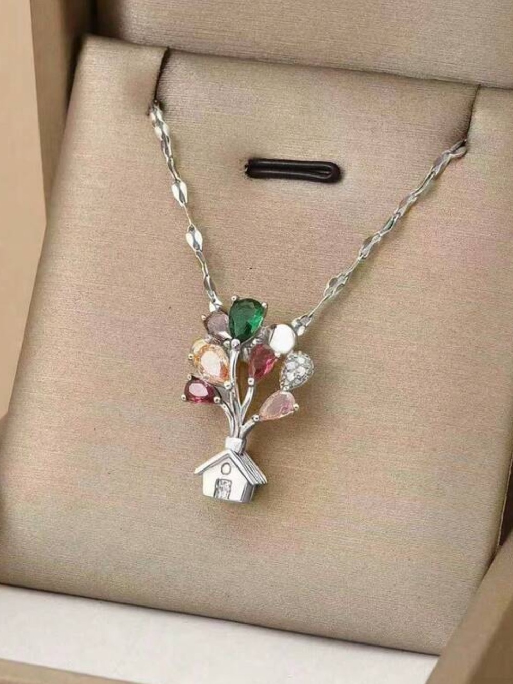 Women’s Disney Inspired UP Stainless Steel Sparkling House Balloon Necklace -NWT